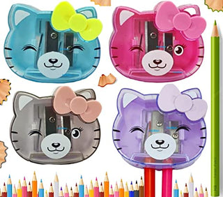 Cute Stylish Kitty Face Sharpener (Random Color) - 1 pc