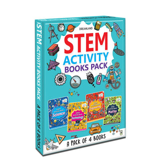 STEM Activity 4 Books Pack - Science, Technology, Engineering, Maths| Packed with Activities and Facts for Children Age 6 -12 Years