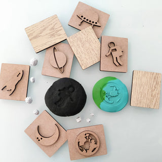 Space Theme Play Dough Stamp Set of 9