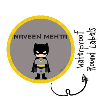 Round Waterproof Labels - Batman (70 Pcs) (PREPAID ONLY)