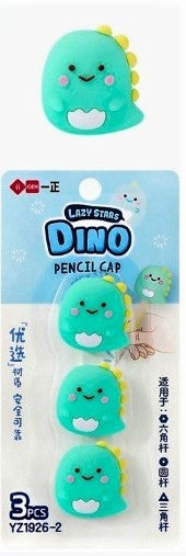 Cute 3D Cartoon Pencil/Pen Cap - Pack of 3