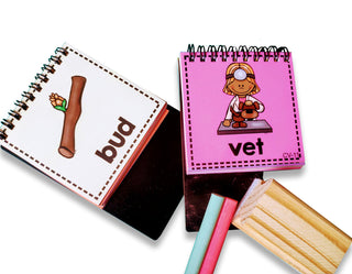 CVC words read and write flashcards