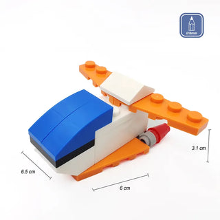 Cute Spacecraft Shape Mini DIY Lego Pencil Sharpener Stationery for Kids (Random Design)