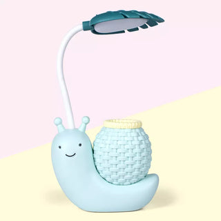 Cute snail Design Multifunctional USB Charging LED lamp with Pen Stand (Outer Box Damage)