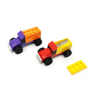 Cute Mini Truck Shape DIY Lego Pencil Sharpener Stationery for Kids (Random Colour)