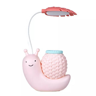 Cute snail Design Multifunctional USB Charging LED lamp with Pen Stand (Outer Box Damage)