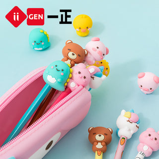 Cute 3D Cartoon Pencil/Pen Cap - Pack of 3