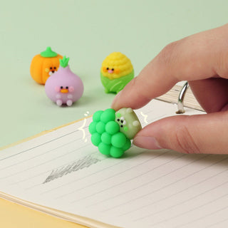 Cute 3d Vegetable Eraser in a Jar (12 pcs inside the jar)