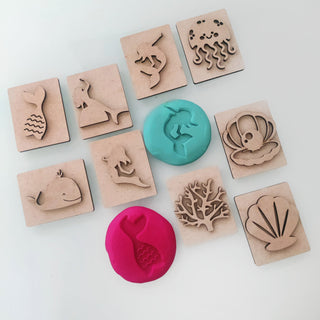 Mermaid Play Dough Stamp Set of 9