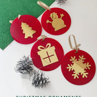 Acrylic Christmas Ornaments Set of 4