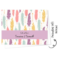 Personalised Gift Notecard - Feather (18pcs) (PREPAID ONLY)