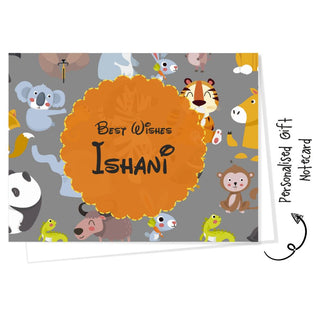 Personalised Gift Notecard - Jungle Animals (18pcs) (PREPAID ONLY)