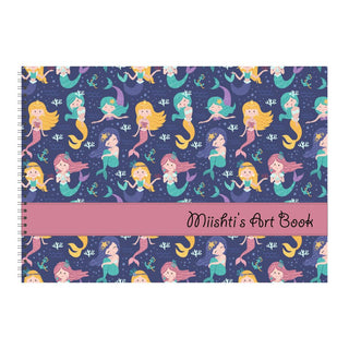 Personalised Sketchbook - Mermaid Pattern (PREPAID)