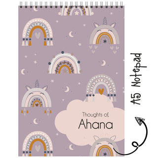 Personalised Notepad - Boho Rainbow - (PREPAID ORDER)