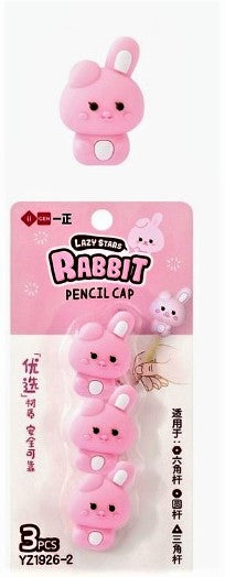 Cute 3D Cartoon Pencil/Pen Cap - Pack of 3