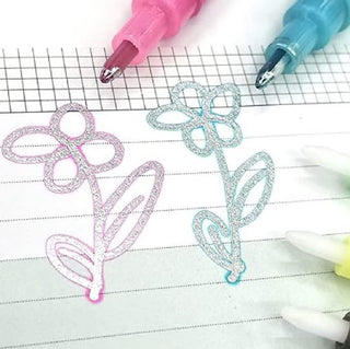 Glitter Outline Marker Pens -Set Of 8 Marker Pens