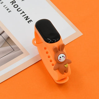 Cartoon Character Waterproof LED Kids Watch