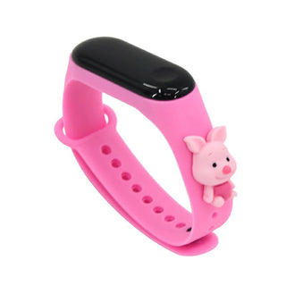 Cartoon Character Waterproof LED Kids Watch