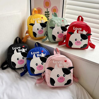 Cartoon Graphic Cow Backpack For Kids