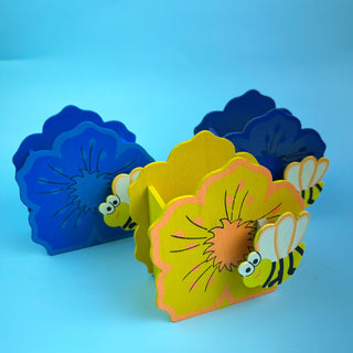 Cartoon Honey Bee Theme Pencil Holder (Random colour )