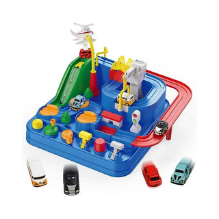 Premium Quality Small size City Car Adventure Toy with 6 buttons and 9 challenges ( Random Colour )