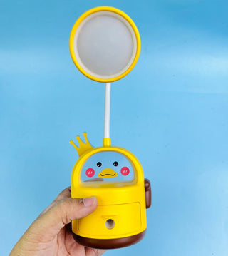 Cute Unique Cartoon printed LED Rechargeable Desk Lamp with Sharpener