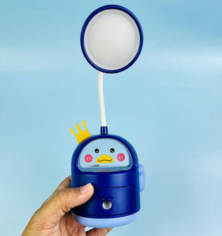 Cute Unique Cartoon printed LED Rechargeable Desk Lamp with Sharpener