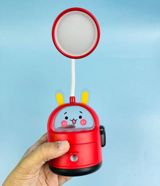 Cute Unique Cartoon printed LED Rechargeable Desk Lamp with Sharpener