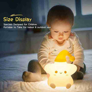 Cute Baby Night Light Silicone Squishy Soft Rechargeable Color Changing Portable  Lamp For Kids