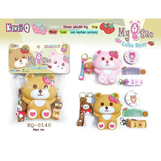 cute teddy sling bag for kids