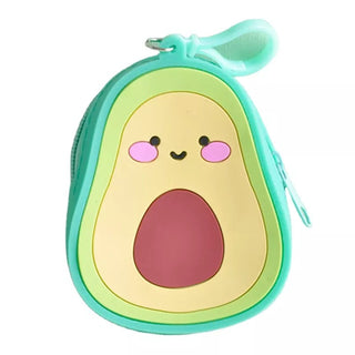 Silicone Cute Fruit Sling Bag With Detachable and Adjustable Strap For kids (Avocado) (Random Colour)