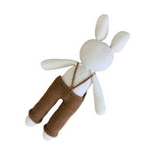 Cute Handmade Cotton White Bunny Crochet Squishy Soft Toy for Kids & Toddler Baby